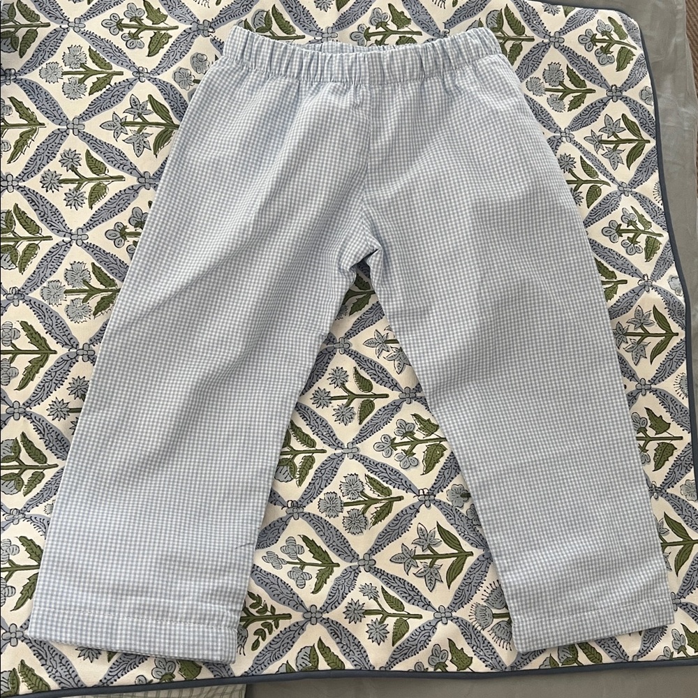 NWOT toddler Easter/church blue and white gingham cotton pants